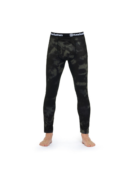 Horsefeathers Pantaloni termici Riley - olive tie dye