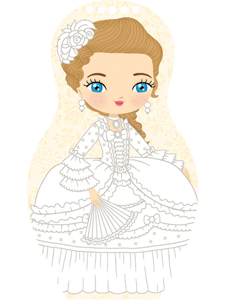 ELLA & MAX Îmbrăcăm păpușile PRINȚESA EMMA – Colorează