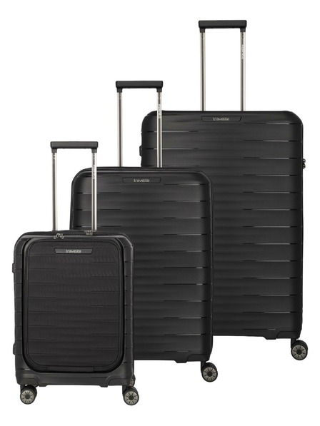 Travelite Set valize de călătorie Travelite Mooby S,M,L Front pocket Black