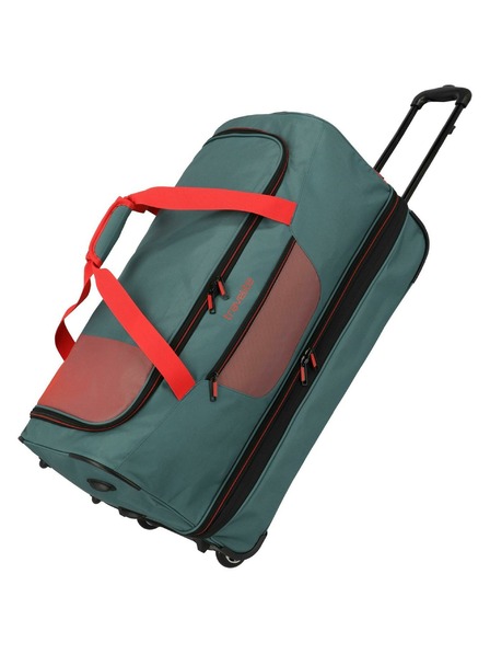 Travelite Geantă de călătorie Travelite Basics Wheeled duffle L exp Green/orange