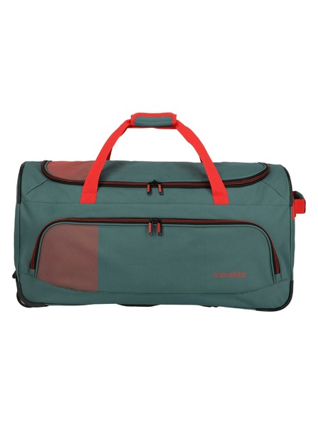 Travelite Geantă de călătorie Travelite Basics Fresh Wheeled duffle L Green/orange