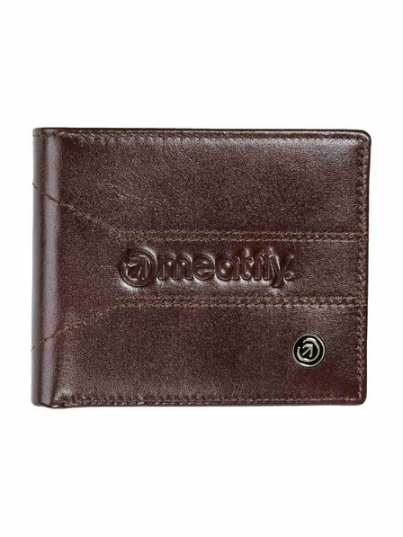 Meatfly Meatfly portofel din piele Zac Premium Dark Brown