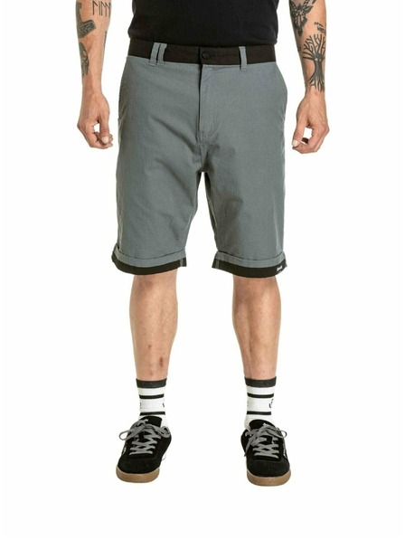 Meatfly Meatfly pantaloni scurți bărbătești Barry 2.0 Grey / Black Ripstop