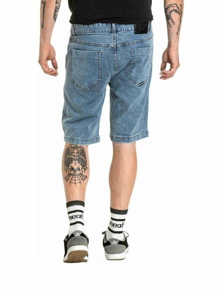 Meatfly Meatfly pantaloni scurți bărbătești Just 2.0 Denim Dirty Washed