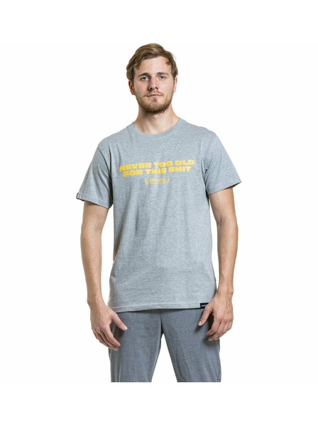Meatfly Meatfly tricou bărbătesc Tomas Never Too Old Grey / Gold