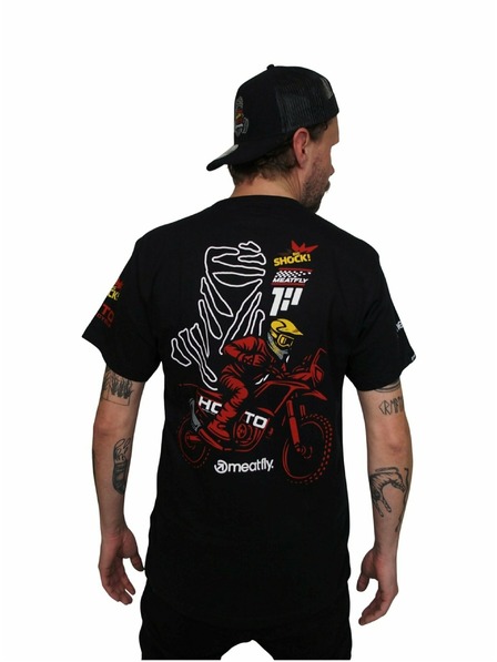 Meatfly Meatfly tricou bărbătesc Dakar Moto Black