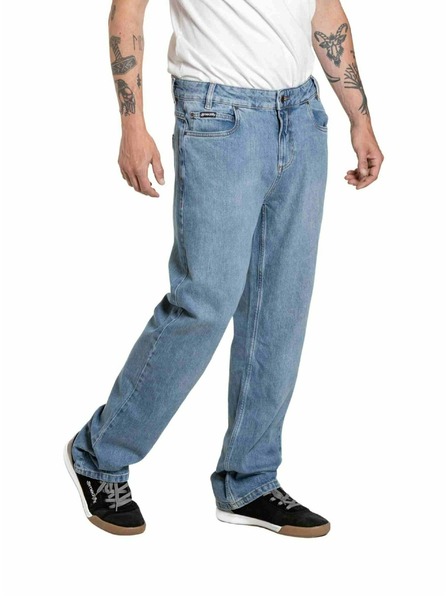 Meatfly Meatfly blugi bărbătești Justyn Reborn Dirty Washed Denim