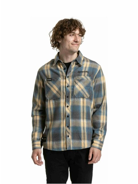 Meatfly Meatfly cămașă pentru bărbați Kurt Cream / Blue