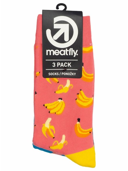 Meatfly Meatfly ciorapi Lexy Triple Pack Bananas