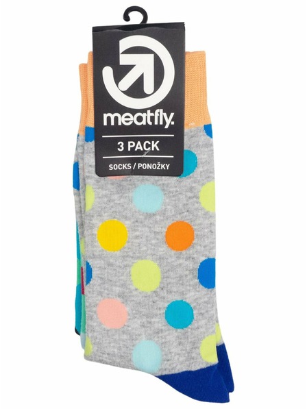Meatfly Meatfly ciorapi Lexy Triple Pack Grey Dots