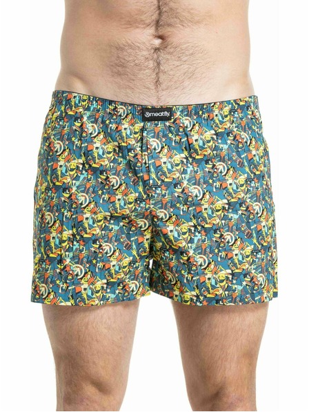 Meatfly Meatfly boxeri bărbătești Agostino Blue Partyboi / Cityboi Double Pack