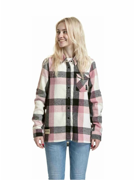 Meatfly Meatfly cămașă pentru femei Dora Premium Pink / Brown