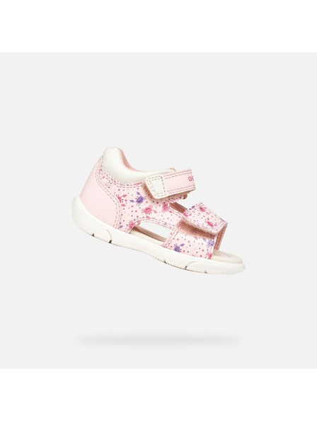 Geox Sandale roz pentru fete pentru primii pași Geox Sandal Zapito