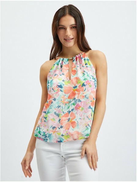 Orsay Bluză de damă cu model floral roșu-crem ORSAY