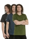 Meatfly Meatfly pachet de tricouri pentru bărbați Basic Multipack Charcoal Heather/Olive/Navy Heather | Gri | Mărime