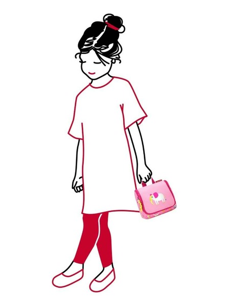 Reisenthel Geantă cosmetică roz pentru fete cu model elefant Reisenthel Toiletbag S Kids Abc friends pink