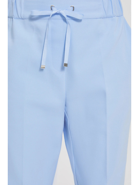 Moodo Pantaloni cu tiv în dungă albastru Moodo