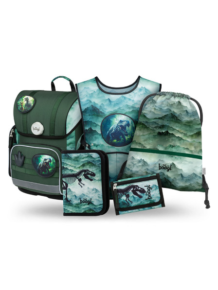 BAAGL  BAAGL SET 5 Ergo Dino: geantă, penar, sac, sort, portofel