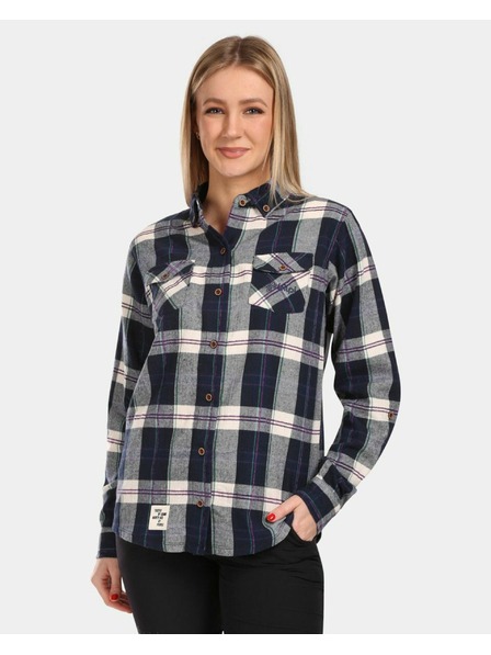 Kilpi Cămașă sport din flanel pentru femei Kilpi FLANNY-W Albastru