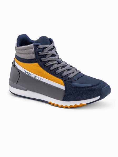 Ombre Clothing Pantofi sport pentru bărbați - albastru marin/galben T358 Ombre Clothing
