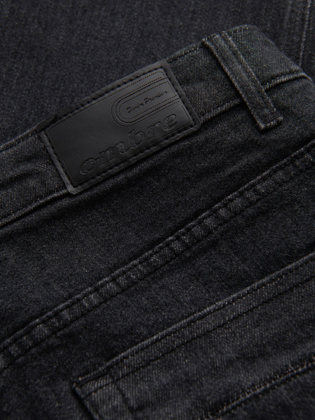 Ombre Clothing Pantaloni denim bărbătești cu sfâșieturi REGULAR FIT - negru V2 OM-PADP-0241 Ombre Clothing