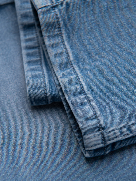 Ombre Clothing Pantaloni de blugi pentru bărbați CARROT cu rupturi - albastru deschis V1 OM-PADP-0253 Ombre Clothing