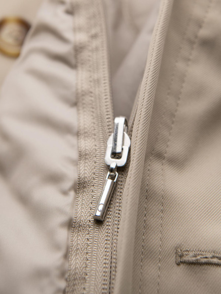 Ombre Clothing Palton minimalist pentru bărbați cu vestă detașabilă - bej V1 OM-COLC-0139 Ombre Clothing