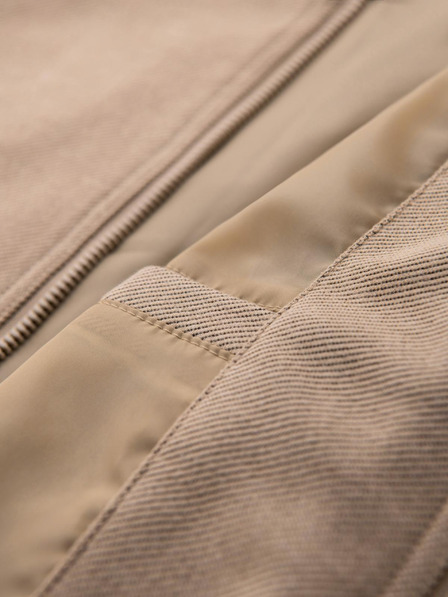 Ombre Clothing Jachetă bomber pentru bărbați cu mâneci raglan - bej cald V2 OM-JANP-0159 Ombre Clothing