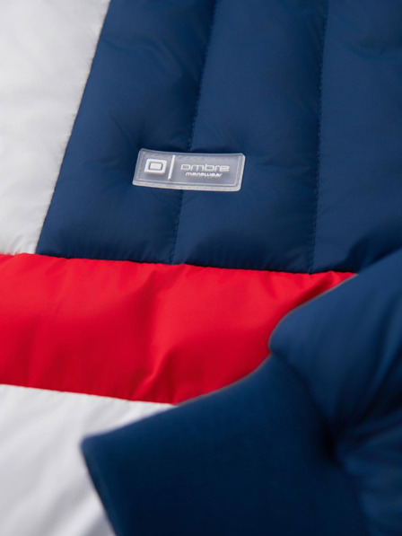 Ombre Clothing Jachetă sport retro colorată pentru bărbați - albastru și albă V1 OM-JALP-0296 Ombre Clothing