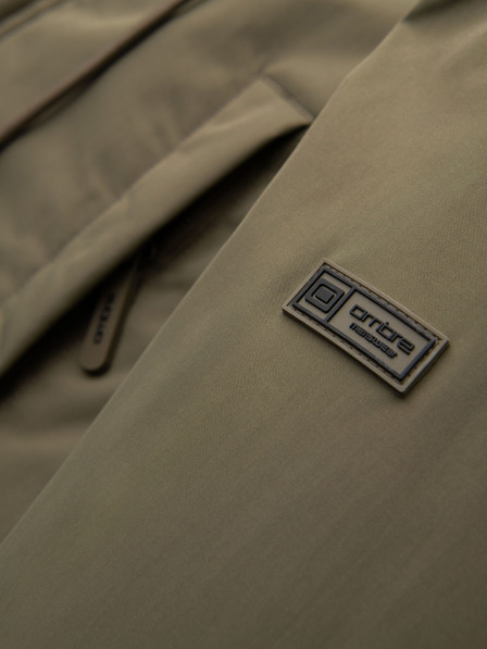 Ombre Clothing Jachetă lungă clasică parka pentru bărbați - verde măsliniu V3 OM-JAPJ-0313 Ombre Clothing