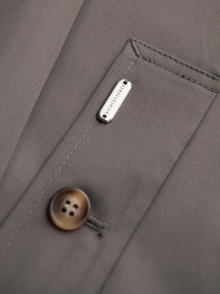 Ombre Clothing Palton minimalist pentru bărbați cu vestă detașabilă - cenușiu V6 OM-COLC-0139 Ombre Clothing