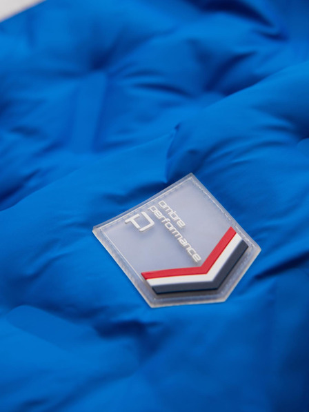 Ombre Clothing Jachetă matlasată pentru bărbați cu glugă detașabilă - albastru și roșu V1 OM-JALP-0206 Ombre Clothing