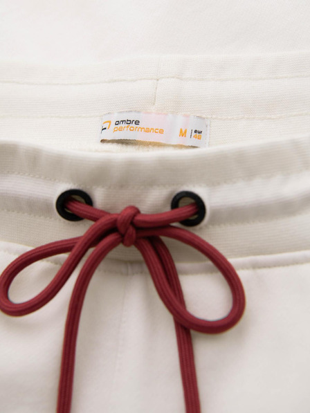 Ombre Clothing Pantaloni sport pentru bărbați cu bordură - crem V2 OM-PASK-0284 Ombre Clothing