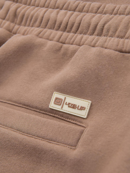 Ombre Clothing Pantaloni de trening clasici unisex cu manșete nervurate - maro V16 OU-PSBC-0100 Ombre Clothing