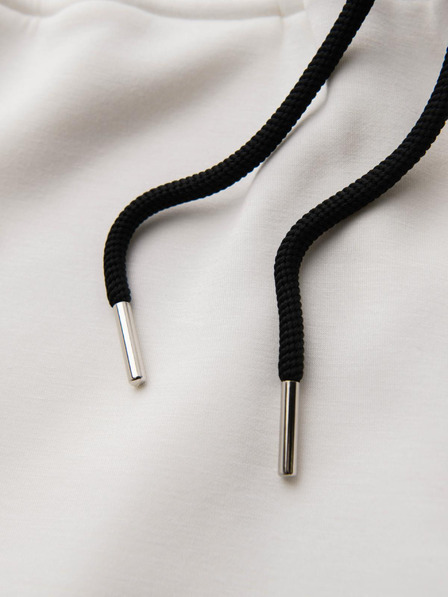 Ombre Clothing Pantaloni de trening pentru bărbați cu noi nervurate și imprimeu din cauciuc - alb V2 OM-PASK-0223 Ombre Clothing