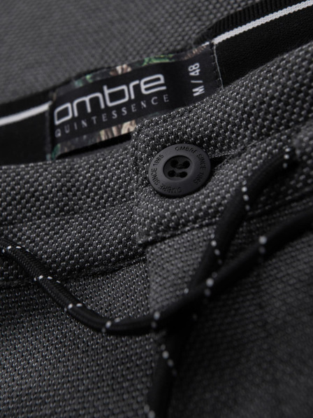 Ombre Clothing Pantaloni tricotați pentru bărbați cu talie elastică - gri închis V2 OM-PACP-0116 Ombre Clothing