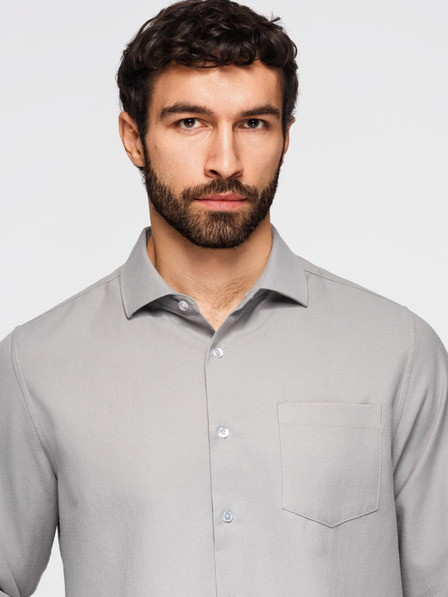 Ombre Clothing Cămașă pentru bărbați cu croială regular fit clasică - gri V1 K694 Ombre Clothing