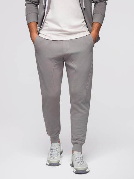 Ombre Clothing Compleu de trening pentru bărbați bluză cu glugă + pantaloni jogger - gri V8 Z119 Ombre Clothing