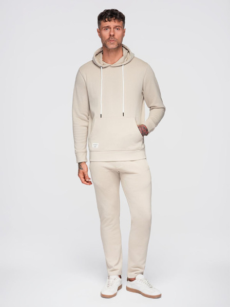Ombre Clothing Compleu de trening pentru bărbați bluză + pantaloni regular fit - bej V1 Z120 Ombre Clothing