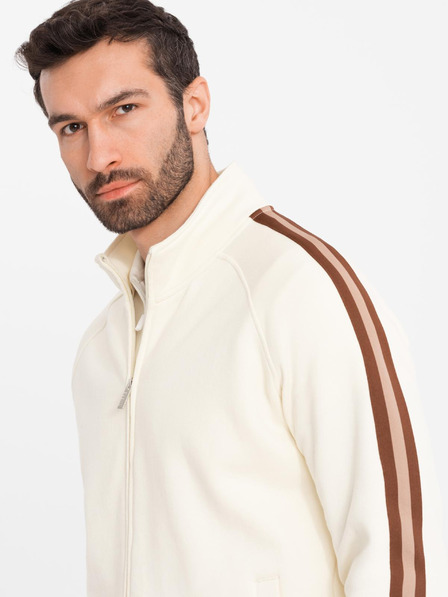 Ombre Clothing Compleu de trening pentru bărbați bluză + pantaloni joggers - crem V3 Z114 Ombre Clothing