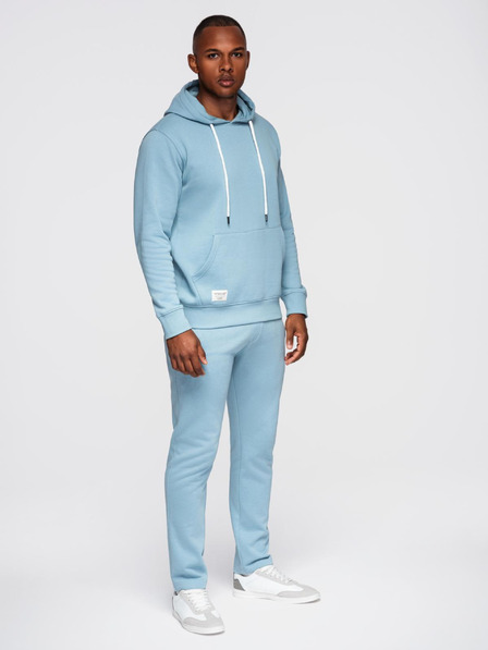 Ombre Clothing Compleu de trening pentru bărbați bluză + pantaloni regular fit - albastru deschis V7 Z120 Ombre Clothing
