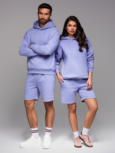 Ombre Clothing Compleu de trening UNISEX bluză + șort - lavandă V9 Z110 Ombre Clothing