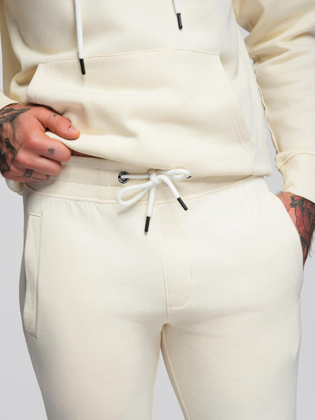 Ombre Clothing Compleu de trening pentru bărbați bluză + pantaloni regular fit - crem V11 Z120 Ombre Clothing