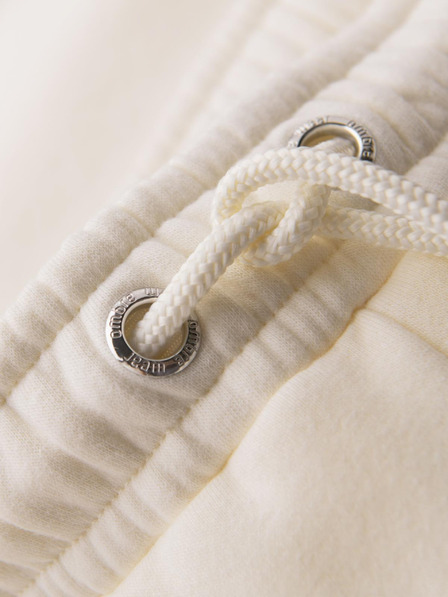 Ombre Clothing Pantaloni scurți de trening unisex cu talie nervurată - crem V2 OU-SRBC-0101 Ombre Clothing