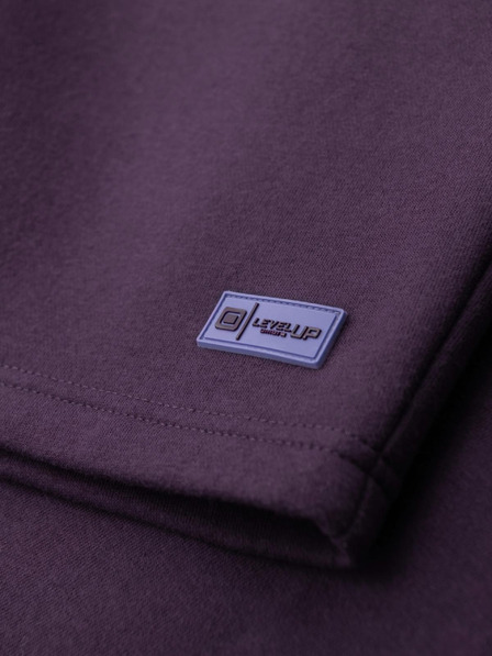 Ombre Clothing Pantaloni scurți de trening unisex cu șnur ajustabil la talie - violet V13 OU-SRBC-0101 Ombre Clothing