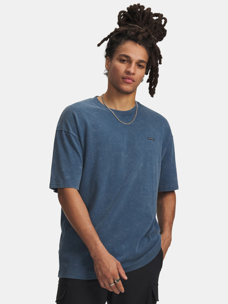 Under Armour Tricou pentru bărbați Under Armour UA M HW OS LOGO WASH SS-BLU