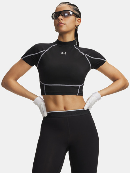 Under Armour Tricou pentru femei Under Armour HeatGear Elite Crop Mck SS-BLK