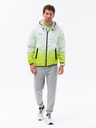 Ombre Clothing Jachetă bărbătească verde și albă Ombre Clothing