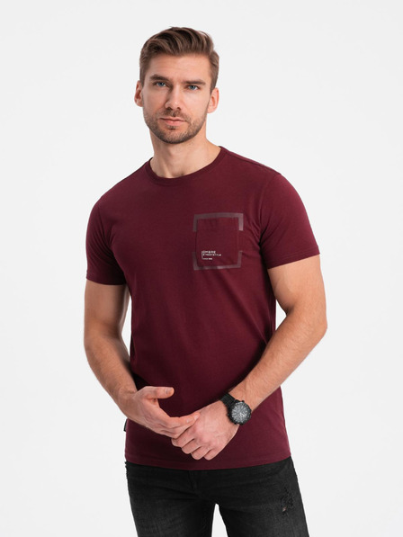Ombre Clothing Cămașă burgundy pentru bărbați Ombre Clothing