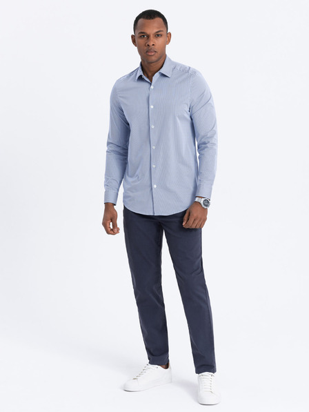 Ombre Clothing Pantaloni Chino albastru închis pentru bărbați Ombre Clothing